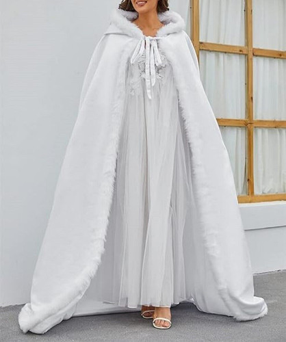 Maxi cape braut kunstfell und - maxi-cape,