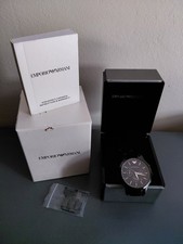 Emporio Armani Herren-Armbanduhr Edelstahl Chronograph, 46mm, Silber AR2485