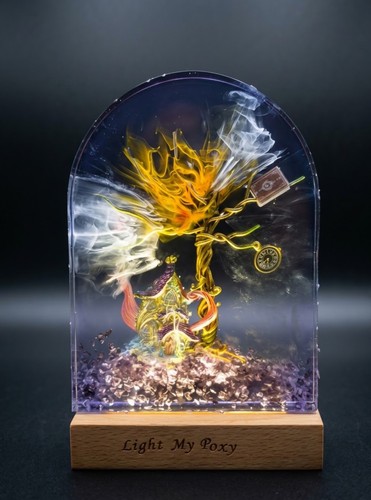 Epoxidharz lampe fantasy - epoxidharz,
