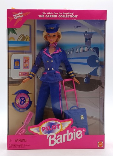 1997 airplane pilot barbie - airplane,