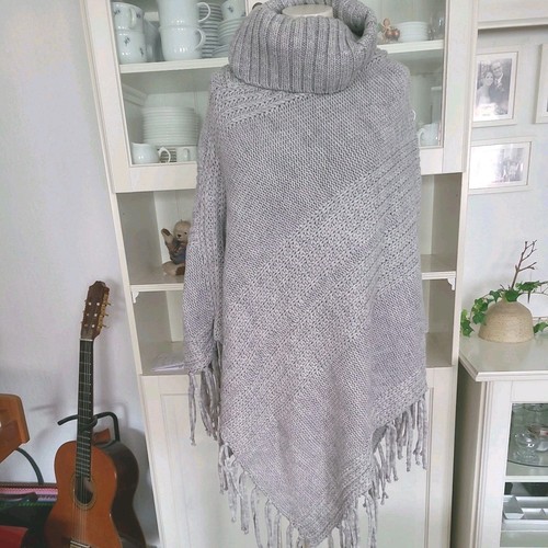 Damen strickponcho umhang - ,