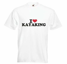 T-Shirt I LOVE KAJAK FAHREN - KAJAKFAHRER - WILDWASSER - KAJAK PADDEL -