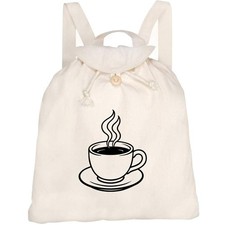 Canvas Rucksack / Backpack "Steaming Coffee" (RK00041899)