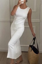 Sommerkleid Party Urlaub Weiß