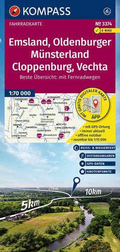 Kompass fahrradkarte 3374 - kompass,