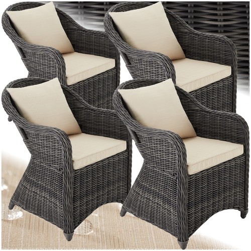 Gartenstuhl polyrattan 4er - polyrattan,