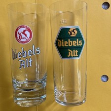 2 Biergläser, Stange, Altbier, Diebels Alt, Issum, Brauerei, Bier