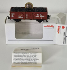 Märklin  Museum Güterwagen, Hochbordwagen mit Ladung " 2002 Neue Kohle" Spur H0