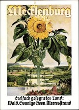 Künstler Ak Rostock, Dreifach gesegnetes Land, Wald, Seen,... - 3575499