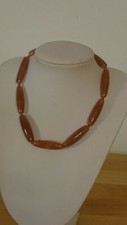 Feuerachat I - Echtsteinkette - Collier, 45 cm