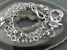 Biker Geldbörsenkette Wallet Chain Motiv Totenkopf Kette komplett aus Edelstahl