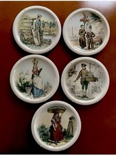 5 x Sammelteller Wandteller Keramis Boch Belgium La Louviere Keramik Vintage Top