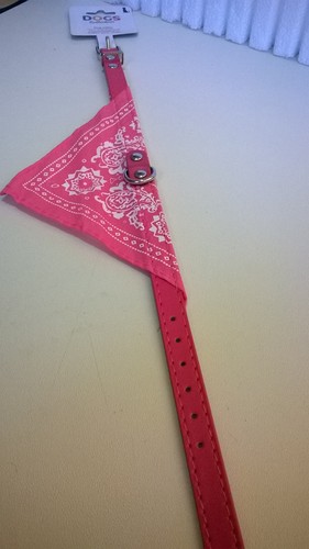 Hundehalsband 37cm pink aus - hundehalsband,