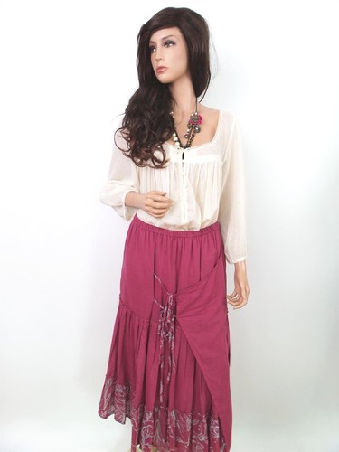 Boho folklore maxi - maxi, rosa