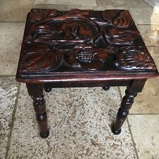 KUNSTHANDWERK ANTIK HOCHGESCHNITZT BANK HOCKER SCHEMEL PFLANZENSTÄNDER