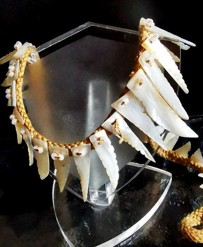 Kette perlmutt stücke collier - perlmutt,