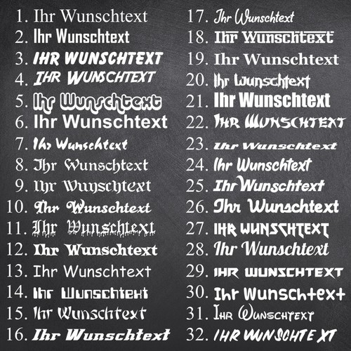 Wunschtext aufkleber diverse - wunschtext,