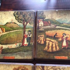 Holzbilder 4 x volkstümliche