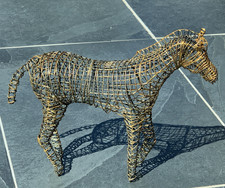 Vintage draht pferd skulptur - vintage,