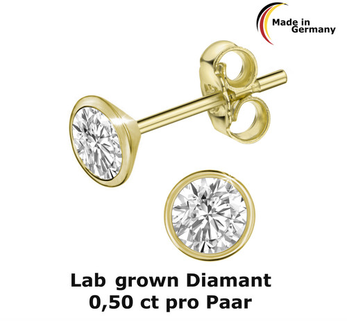 Einzel ohrstecker lab - lab, grown