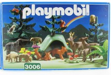 PLAYMOBIL 3006 Waldtiere Wildschwein Fuchs Reh Bäume Eule Vogel in OVP Box Tiere