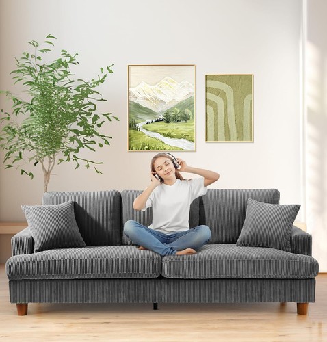Cord sofa sitzer bequemes - sofa,