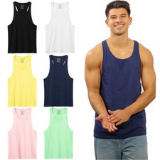 Herren Tanktop Stringer Muskelshirt Achselshirt Tank Top Unterhemd Bio Baumwolle