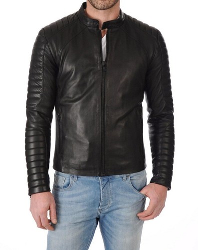 Neu herren schwarze lederjacke - schwarze,
