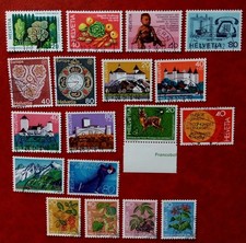 Briefmarken Schweiz Helvetia Suisse Lot gestempelt Jahrgang 1976 komplett 