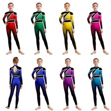Kinder Mädchen Unitard Training Overall Gymnastik Jumpsuit Verlauf Trikot Tanz
