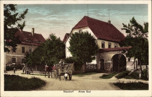 Neudorf schlesien altes - ak,