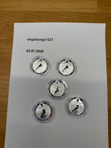 1oz silber australian 2020 - 5x,