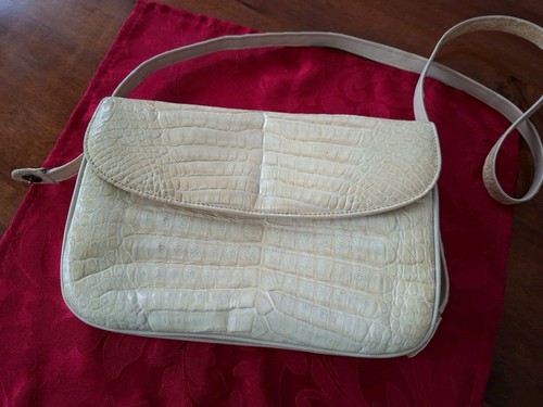 Vintage kroko damenhandtasche - vintage,