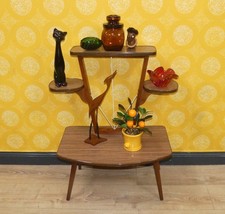 Sixties Blumenbank Blumenhocker 60er Etagere Resopal Teak Optik String Retro