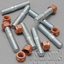 8x Stehbolzen M10 x 1,5 x 55mm + Kupfermutter M10 Hochfest 10.9 Abgaskrümmer