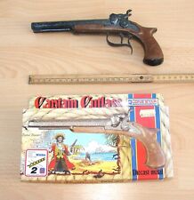 neuwertige 2 läufige Piraten Pistole Lone Star  1985 im OKT.  Wicke mit Funktion