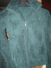 VINTAGE Pulli Jacke Hippie Flausch Zottel TANNENGRÜN Esmara S 36 38