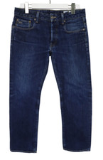 G-Star 3301 Straight Herrenjeans W32 L27 Blau Denim Knöpfe Fly Verblichen