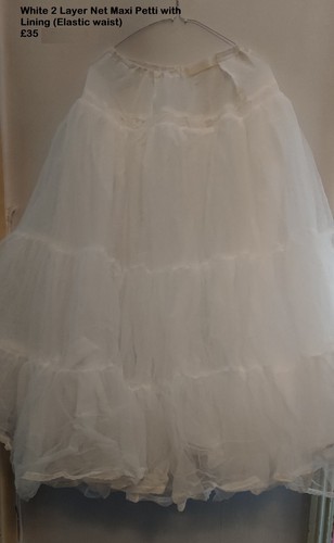 Weißer maxi petticoat - weißer,