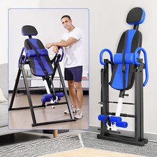 Inversionsbank Klappbar Schwerkrafttrainer Rückenstrecker Inversion Table Blau