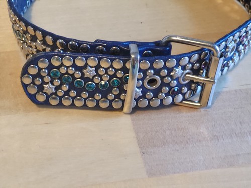 Halsband leder strass - halsband,