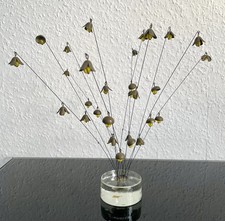 Windspiel Unruhe Mobile Messing Glas Glasfuß DDR Czechoslovakia space age 70er