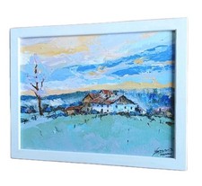 Original acrylbild hof bei - original,