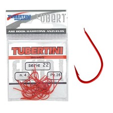 Tubertini FTM TFT Serie 22 Haken ROT Bienenmadenhaken Größen 4 5 6 7 8 9 10