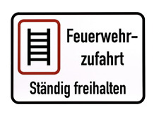 Schild Feuerwehrzufahrt