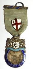 Freimaurer Royal Masonic Institution Boys Silber Medaille Steward 1914