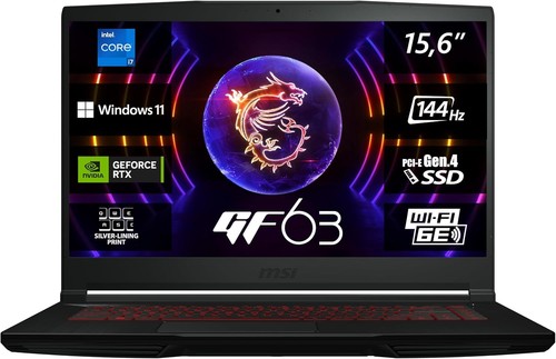 Msi thin gf63 - 12ve, gaming