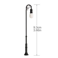 10 Stück Spur H0 1:87 Modell LED Lampe Modellbahnzug Straßenlaterne 9.3cm 3V
