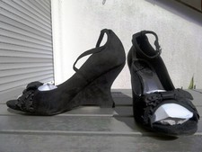 Sandaletten Keilabsatz Schwarz