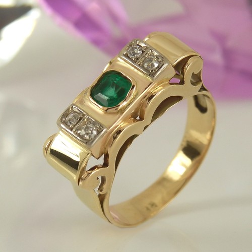 Ring vintage 585 gelbgold - ring,